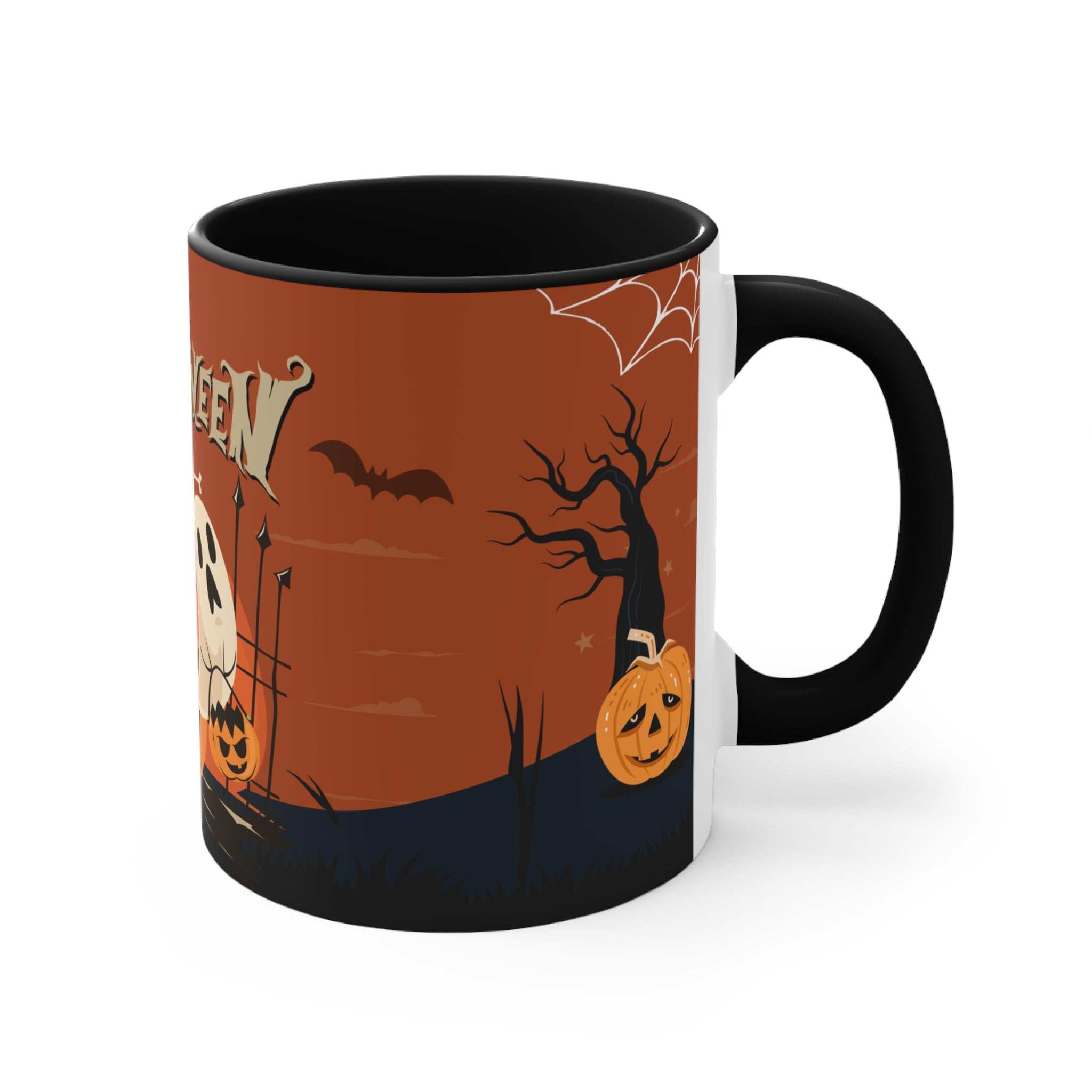 Happy Halloween with Pumpkin | Colorful Accent Mugs